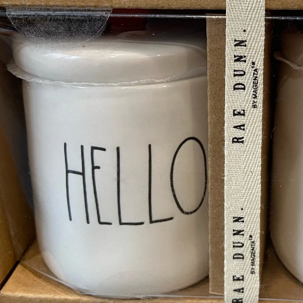 Rae Dunn Hello Pretty Ceramic Canister Jars